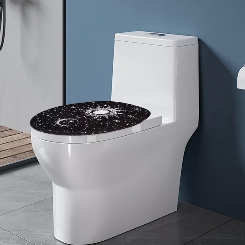 Flashideas Gothic Sun Moon Toilet Cover Seat Toilet Seat Covers for Bathroom Easy to Clean Toilet Lid Cover Bathroom Decoration Accessories Seat Covers Fits Most Lids for Accessories Decor - Image 4